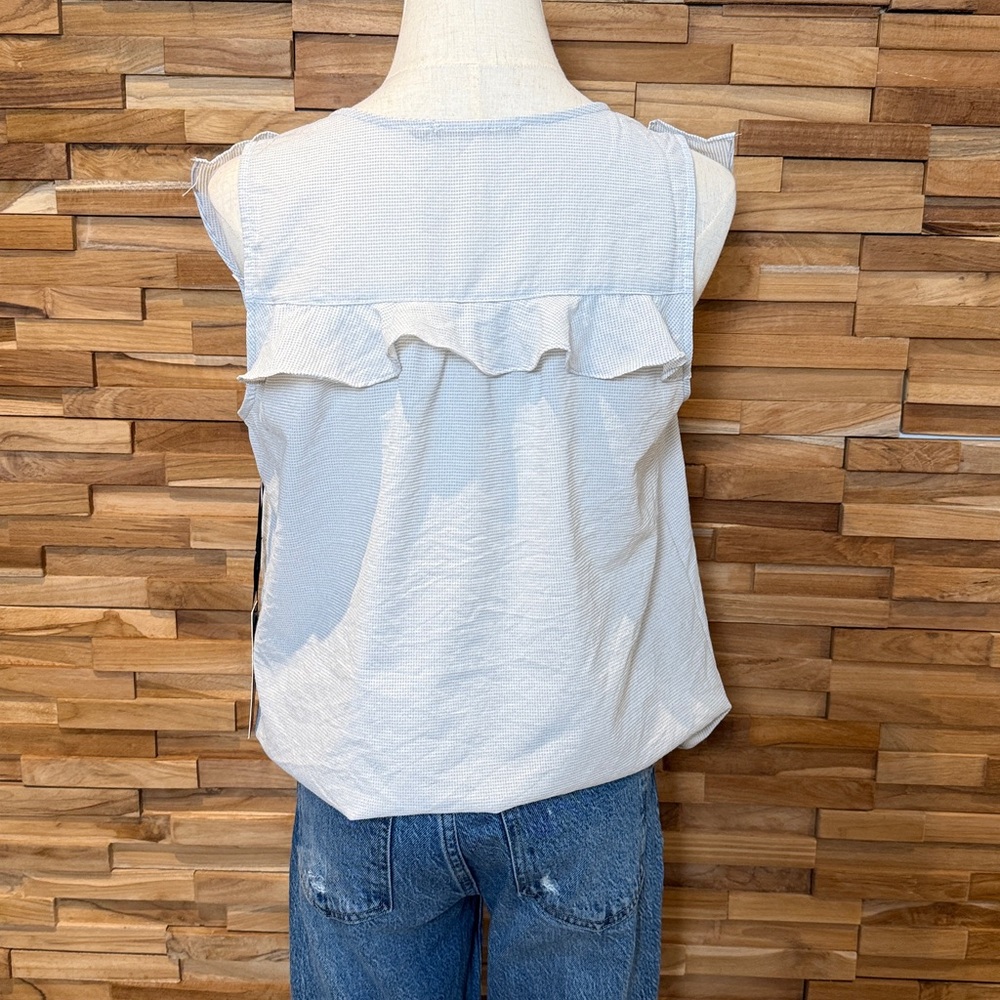 Doe & Rae Green & White Grid Twist-Front Tank - Picture 3 of 6